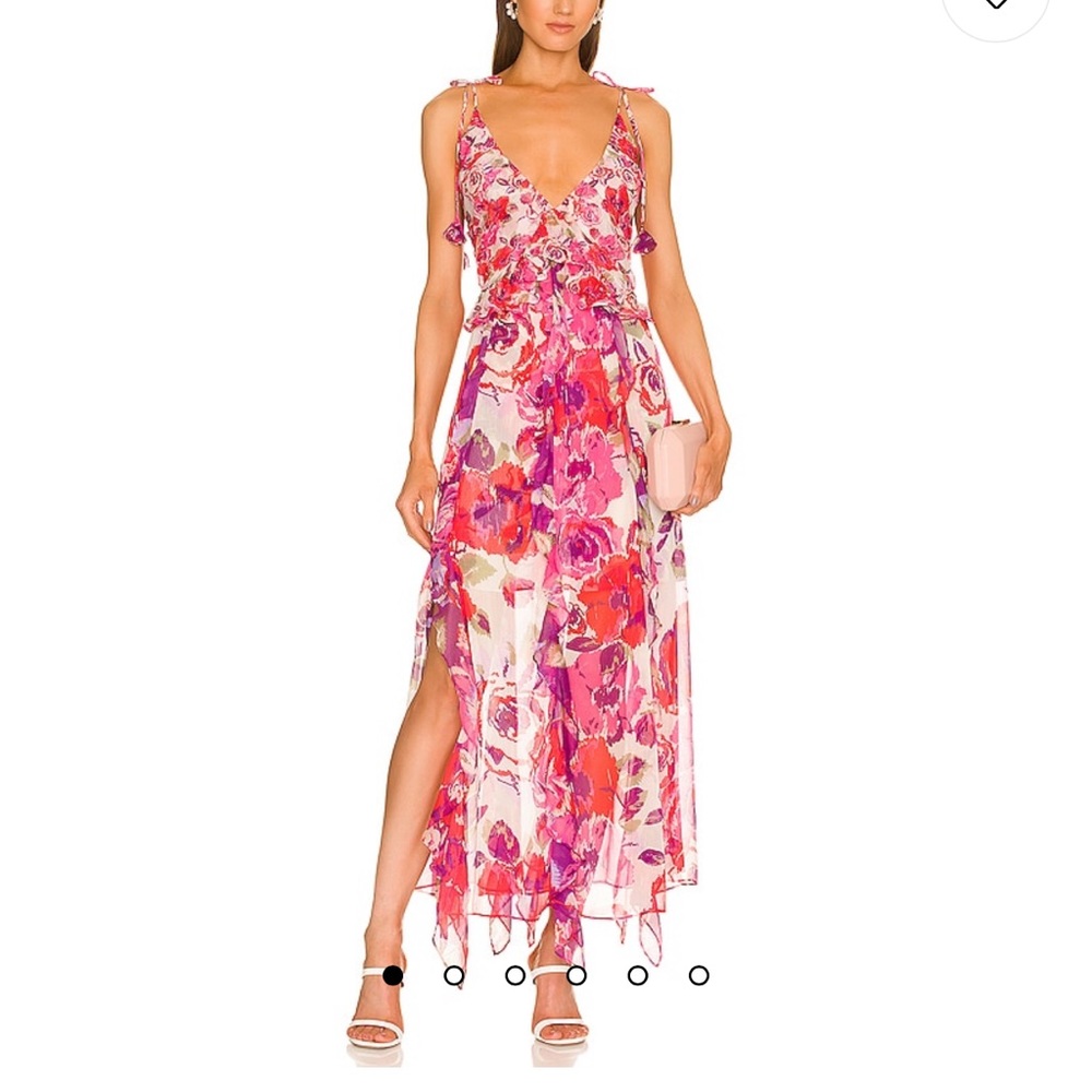 NWT MISA Los Angeles Diana Dress in White Coming Up Roses Small REVOLVE